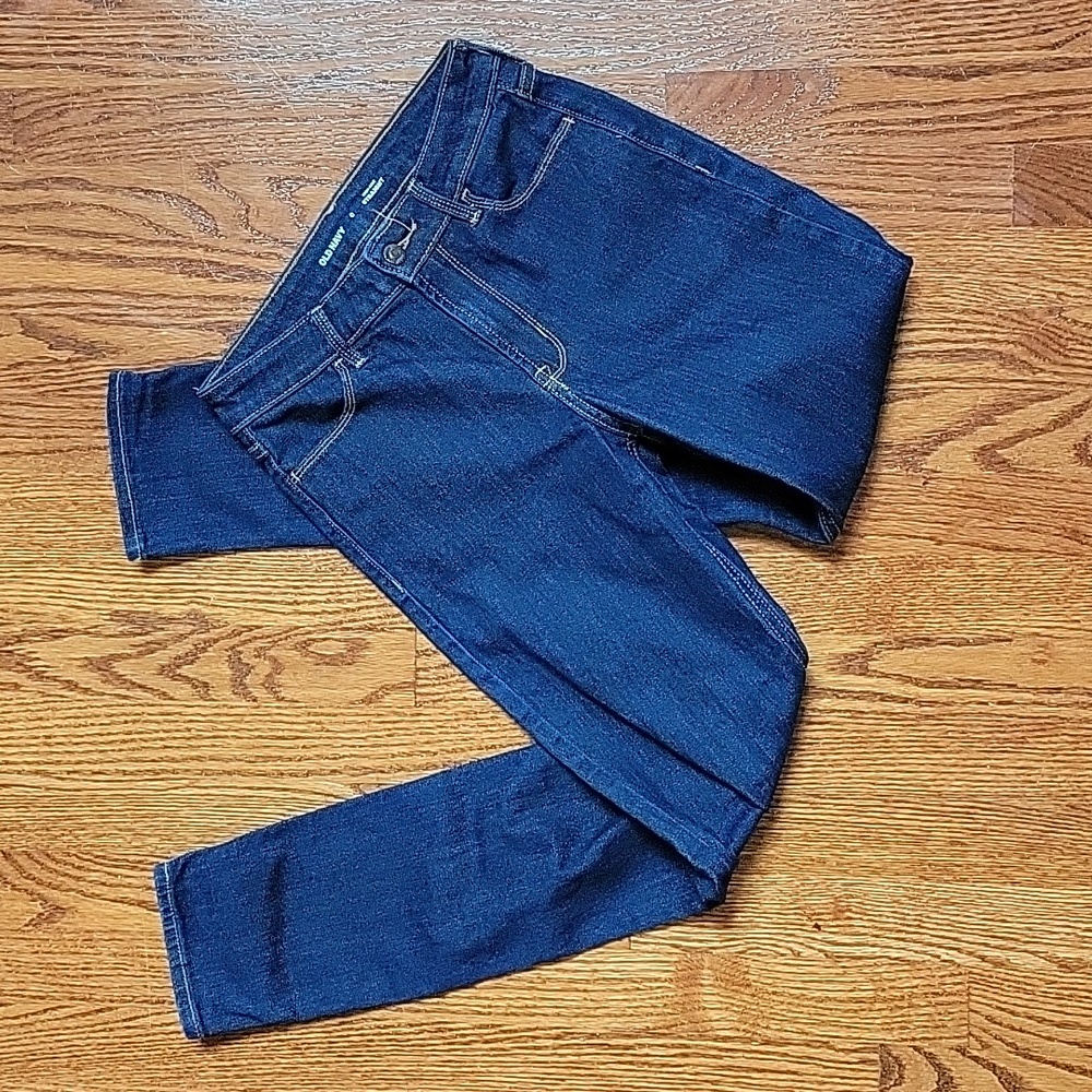 Old Navy Dark Wash High Rise Straight Leg Jeans Size 0